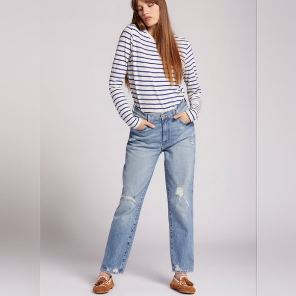 Current Elliot | Boyfriend Jean | Peaceful Blue | Destroyed | Size 26 - Picture 3 of 15